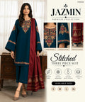 3PC Dhanak Embroidered Suit – Premium Winter Edit