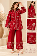 Pure Linen Heavy Embroidered 2PC Suit
