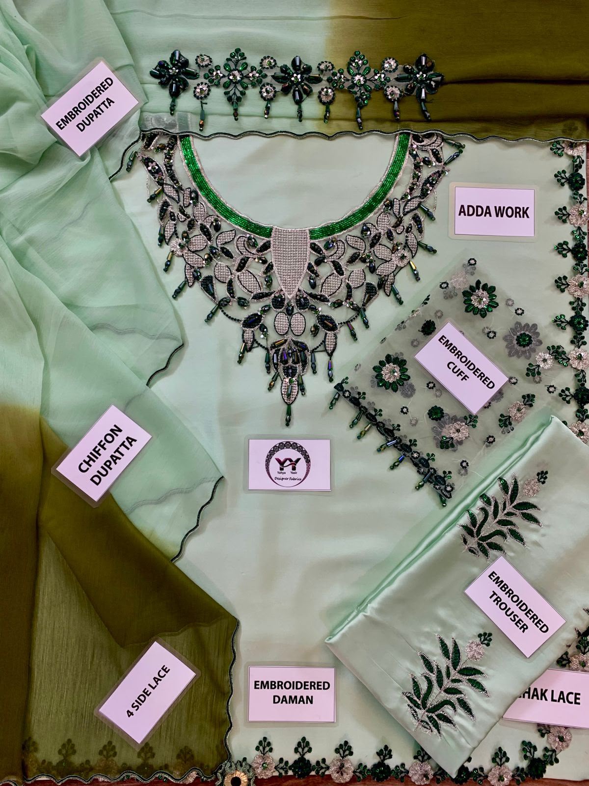 MURK – Heavy Embroidered Shamoz Silk 3-Piece (Seher Hashmi)